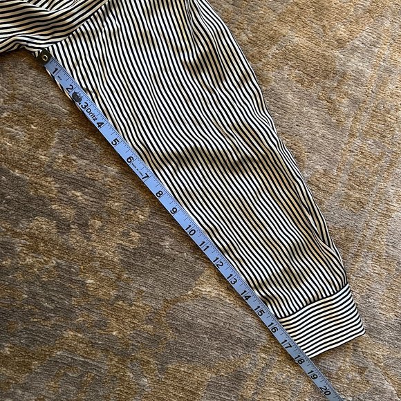 Classiques Entier Black and White Stripe Silk Blouse M - Picture 9 of 10